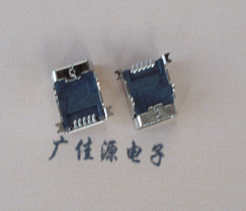 海南 MINI USB 5PF 90°SMT前插后贴电源接口