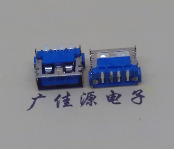 海南AF短体10.0接口 蓝色胶芯 直边4pin端子SMT