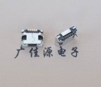 海南迈克小型 USB连接器 平口5p插座 有柱带焊盘