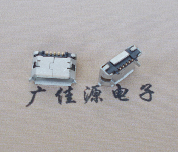 海南Micro USB 5pin接口 固定脚距6.4插板有柱卷边