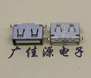 海南USB母座 前贴后插 沉版1.1/1.9总长8.5mm大电流