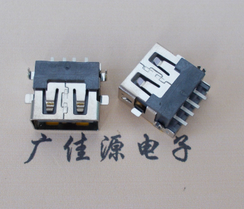 海南 USB母座 贴片沉板3.5/4.9 直口/卷口铜壳/铁壳