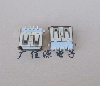 海南USB母座 AF沉板1.9引脚4P贴片白胶芯卷边