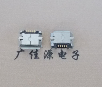 海南MICRO USB 5Pin母座 贴板封装接口 卷边镀雾锡
