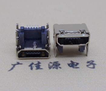 海南MICRO USB 5P母座 SMT垫高 L=4.15双壳