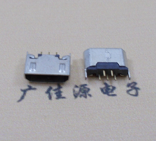 海南迈克USB 180度母座5p直插带地脚1.5端子直口