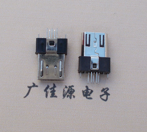 海南MICRO USB2.0插头.带卡勾-无卡勾夹板公头