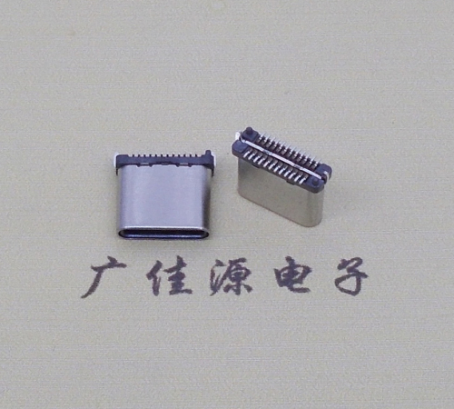 海南USB TYPE-C接口短体24P公头立式贴板高度H=8.0mm 高速数据传输快充电款