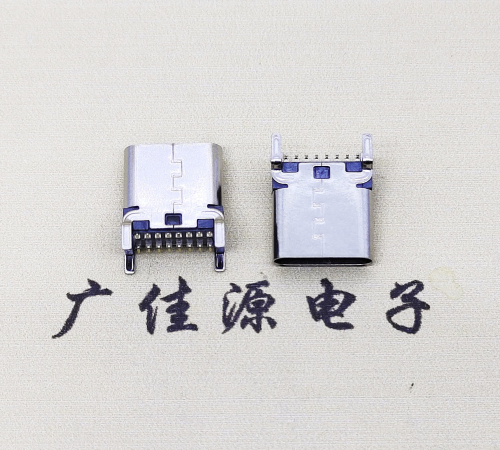 海南USB 3.1TYPE-C16Pin立贴母头座子引脚接线正负级详解